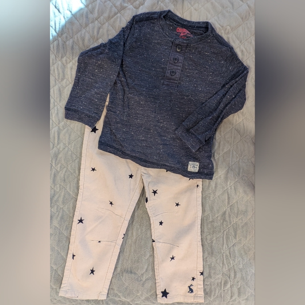 Joules 18-24M Cream Star Print Pants